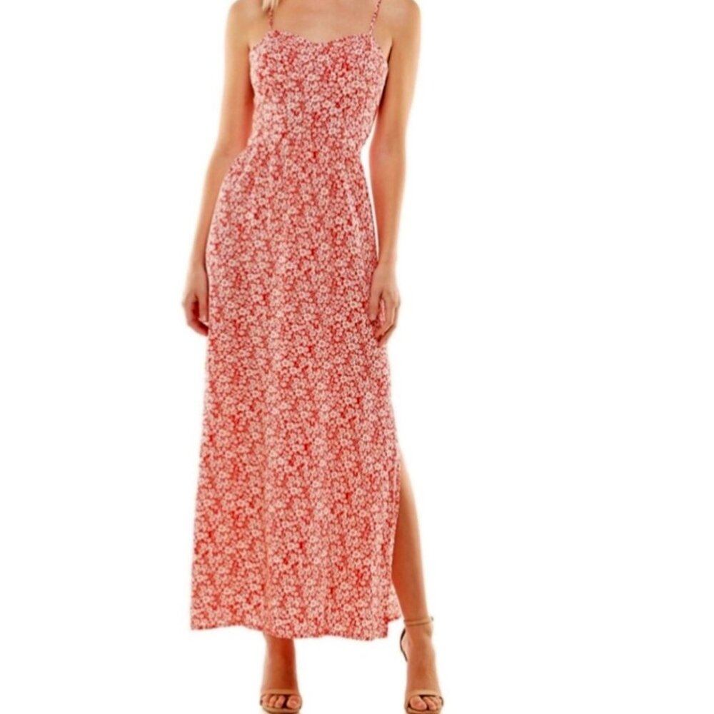 Lily Rose Red/White Floral Maxi Dress